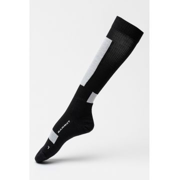 Sosete lungi pana la genunchi din amestec de lana merinos cu model unisex - pentru schi