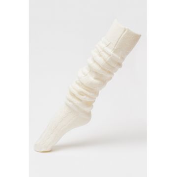 Sosete lungi pana peste genunchi cu model torsade Zanika