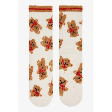 Sosete lungi pufoase cu model