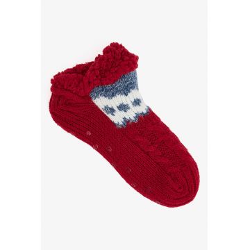 Sosete scurte din tricot cu captuseala din material teddy