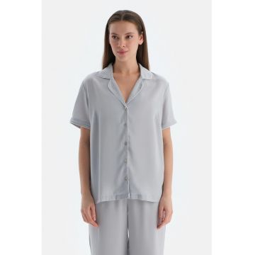 Bluza de pijama din lyocell - Albastru prafuit