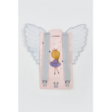 Bretele cu aspect stralucitor - Gri deschis/Piersica