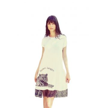 Camasa de noapte dama - Alb crem