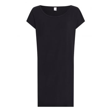 Camasa de noapte uni din amestec de modal - Negru