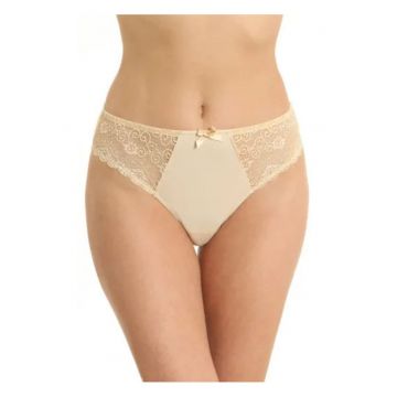 Chiloti cu insertii de dantela - Bej