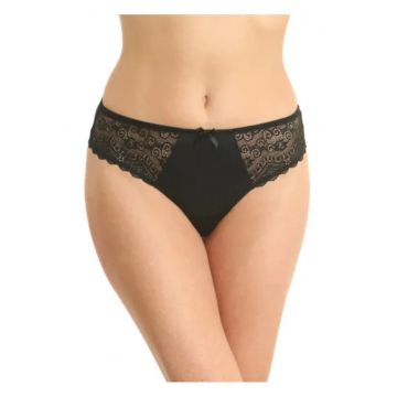 Chiloti cu insertii de dantela - Negru