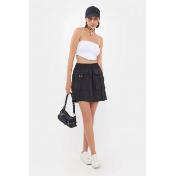 Fusta mini sport dama  bumbac - negru