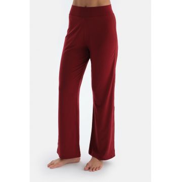 Pantaloni lejeri de pijama cu talie medie - Rosu