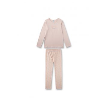 Pijama de bumbac - cu imprimeu - Roz pal