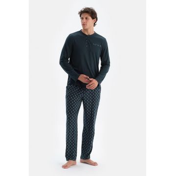 Pijama din amestec de modal - Albastru ultramarin