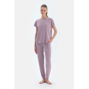 Pijama din amestec de modal - Lila pal