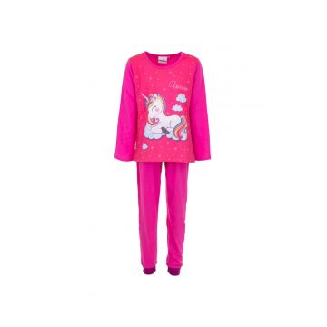 Pijama maneca lunga  6400 - Fucsia