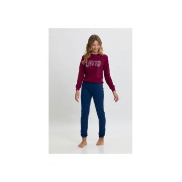 Pijamale copii  LP7094 - Visiniu/Albastru