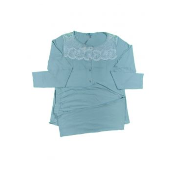 Pijamale dama maneci lungi  8752 - Verde
