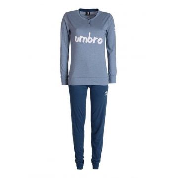 Pijamale dama maneci lungi - UPJ12070S - Albastru