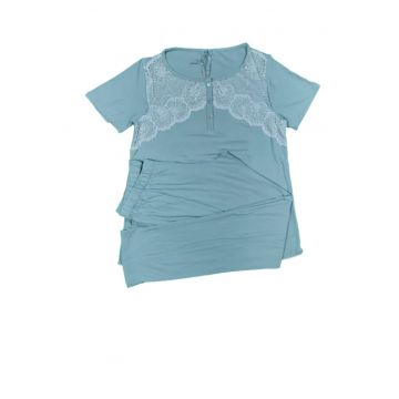 Pijamale dama maneci scurte  8756 - Verde