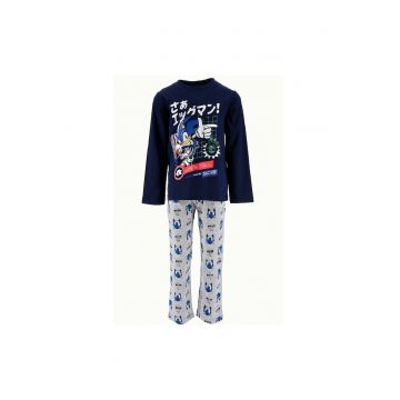 Pijamale lungi  Let's Roll HW2154 - Gri/Albastru