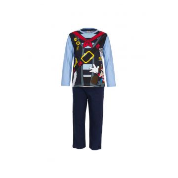 Pijamale lungi Mickye 1538 - Albastru