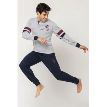 Pijamale lungi pentru barbati  LP2118 - Gri | Albastru