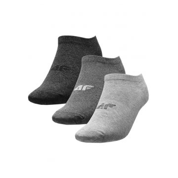 Set 3 perechi de sosete sport pentru dama -  Vascoza - Gri deschis melange