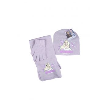 Set caciula-fular-manusi  HW4011 - Violet