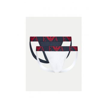 Set chiloti sport barbati -  Alb/Bleumarin -