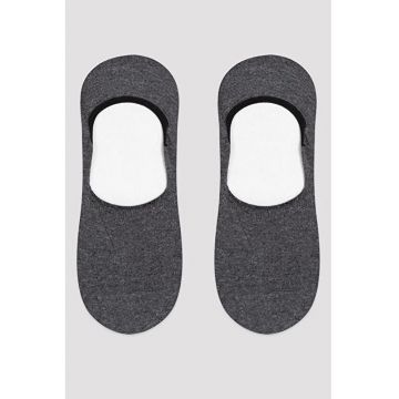 Set de sosete foarte scurte - 2 Perechi - Gri inchis melange