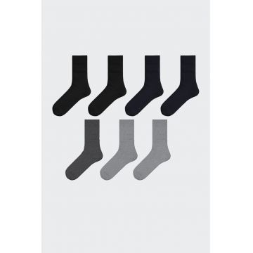 Set de sosete lungi - 7 perechi - Negru/Gri inchis