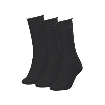 Set de sosete lungi din amestec de bumbac - 3 perechi - Negru