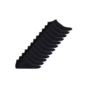 Set de sosete uni pana la glezna - 12 perechi - Negru