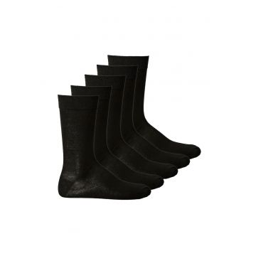 Set de sosete unisex lungi Essential - 5 perechi - Negru