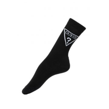 Sosete lungi cu imprimeu logo - Negru