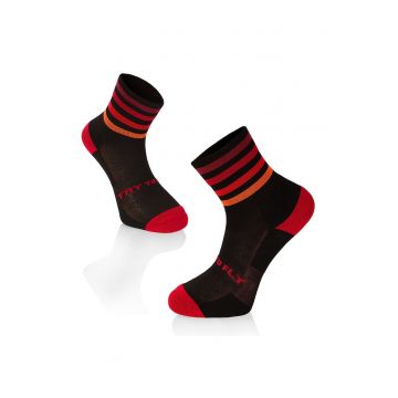 Sosete pentru alergat RUNNING MICROLON SOCKS Negru Rosu