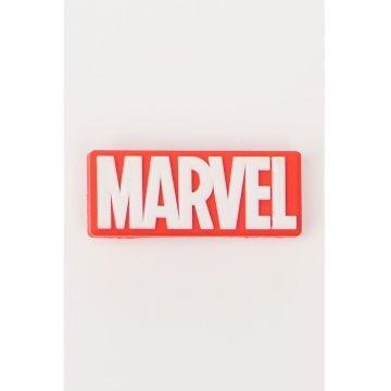 Talisman pentru saboti Jibbitz Marvel - Alb/Rosu vermillion