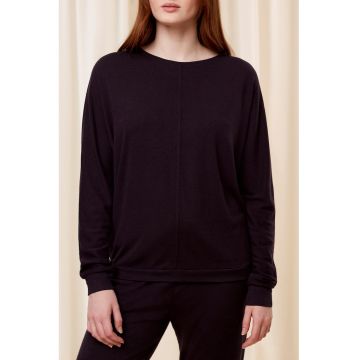 Bluza de pijama cu model uni - Negru