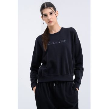 Bluza de trening de casa din amestec de bumbac - Negru