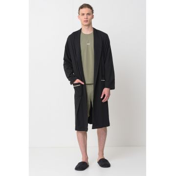 Halat cu buzunare aplicate - Negru