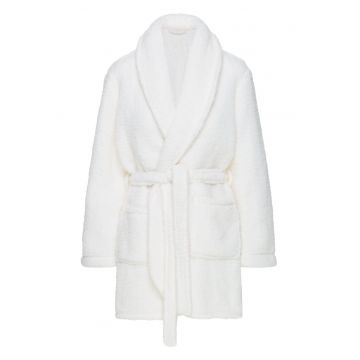 Halat dama -  Fleece - Alb crem