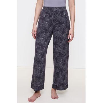 Pantaloni de pijama cu talie medie Aura Spotlight - Albastru petrol