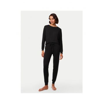 Pantaloni de pijama dama -  304533686 - Viscoza/Poliester - Negru