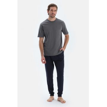 Pantaloni de pijama din amestec de modal - Negru/Gri