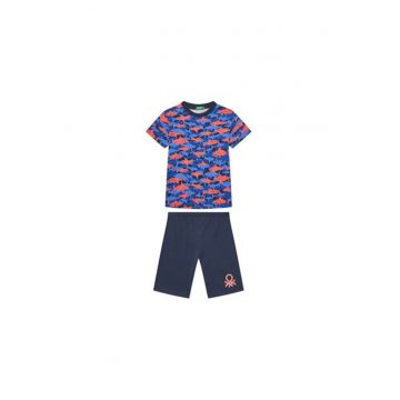 Pijama baieti  3X0Y0P08Q - Bumbac - Bleumarin - Bleumarin