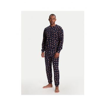 Pijama barbati  38DK4P02L - Bumbac - Bleumarin - Bleumarin