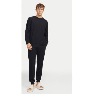 Pijama barbati -  Solid 12268536 - Negru - Poliester - Negru