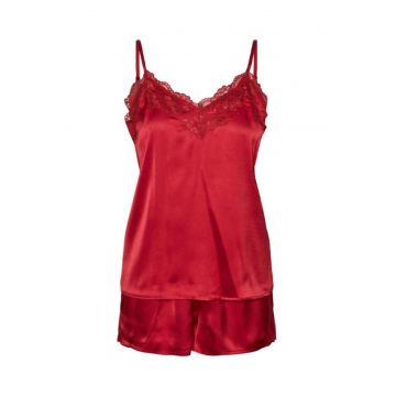 Pijama dama -  302965670 - Poliester - Rosu - Rosu