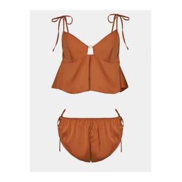 Pijama dama -  302999415 - Poliamida - Portocaliu - Portocaliu