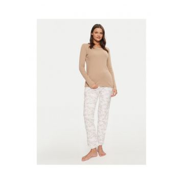 Pijama dama -  304525292 - Poliester/Bumbac - Bej