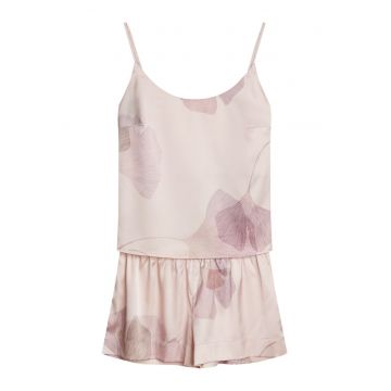 Pijama dama Alb Bej Caproccio  Floral