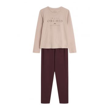 Pijama  din bumbac pentru femei - Grafic