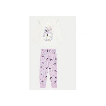 Pijama fete -  304547850 - Bumbac organic - Alb - Alb